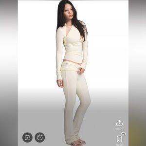 26. Skims nwt Ecru Cloud foldover flare pants nwt 🤍